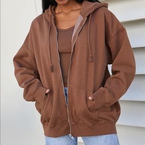 brandy melville brown christy hoodie